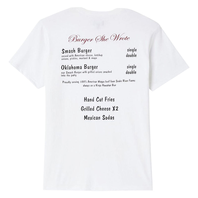 Brixton Burger She Wrote Pocket T-Shirt - White