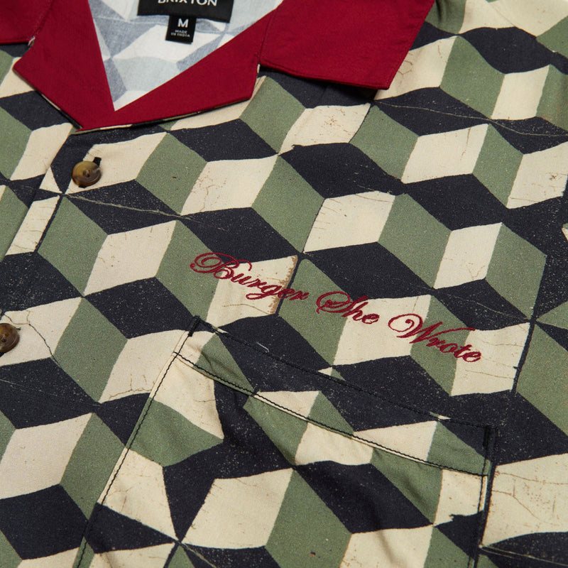 Brixton Burger She Wrote Shirt - Black/Green Tile