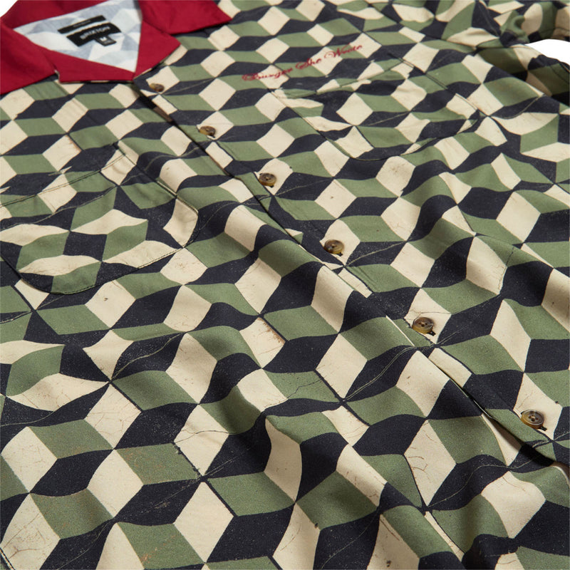 Brixton Burger She Wrote Shirt - Black/Green Tile