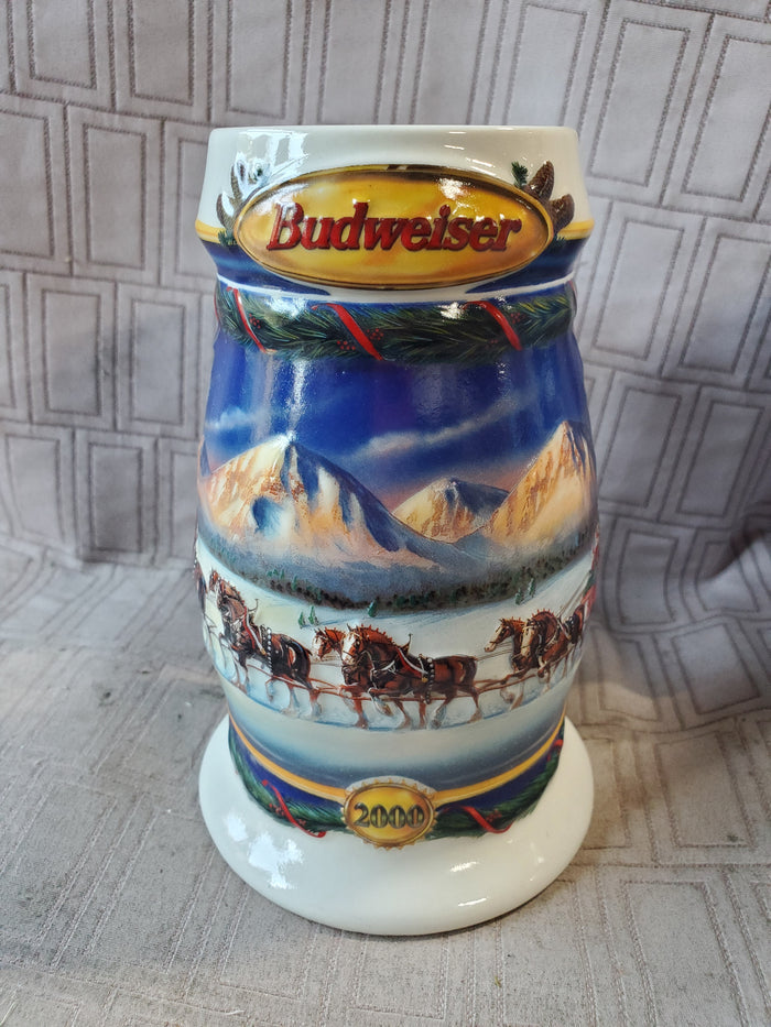Budweiser 2000 "Holiday in the Mountains" Holiday Stein with Box