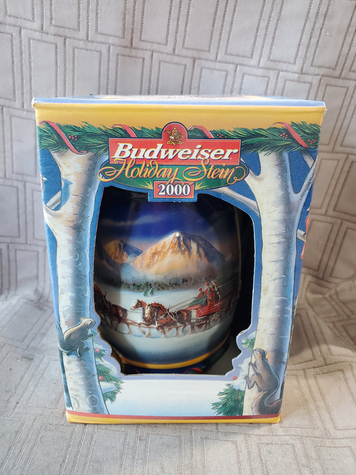 Budweiser 2000 "Holiday in the Mountains" Holiday Stein with Box
