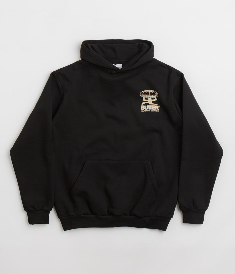 Butter Goods All Terrain Hoodie in Black and Peach