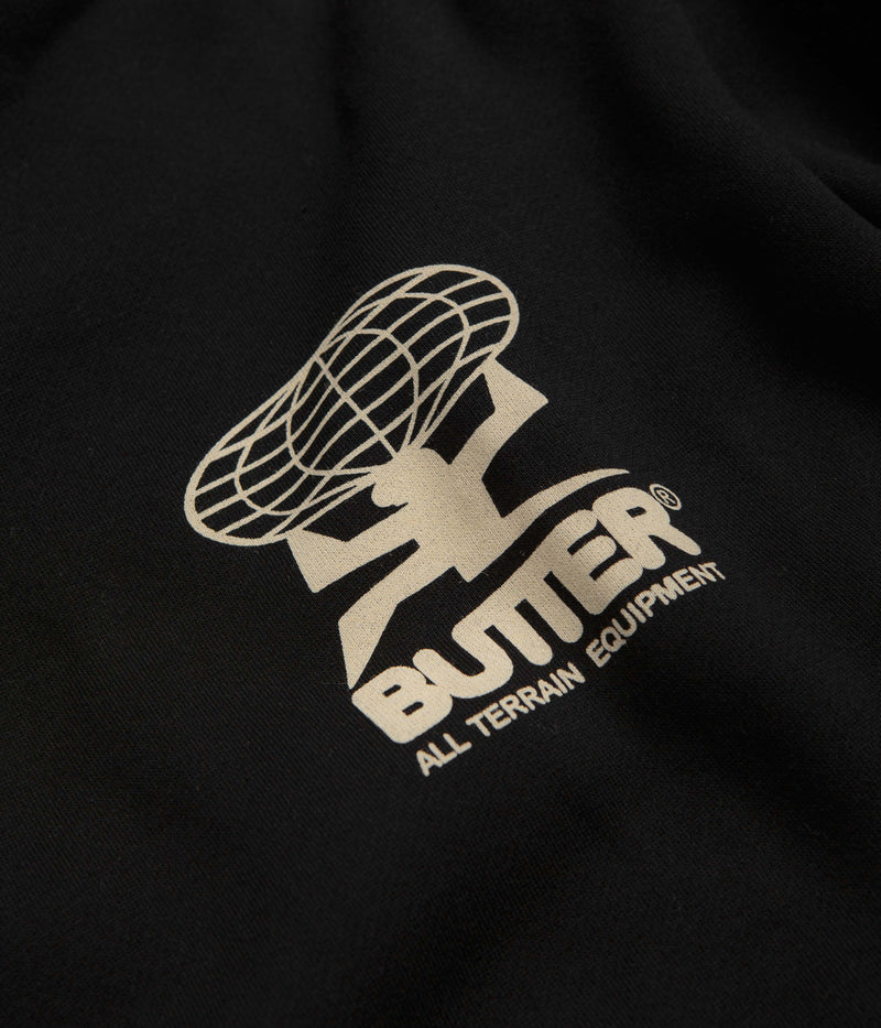 Butter Goods All Terrain Hoodie in Black and Peach