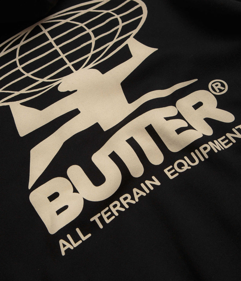 Butter Goods All Terrain Hoodie in Black and Peach