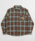 Butter Goods Appliance Plaid Shirt in Brown and Teal