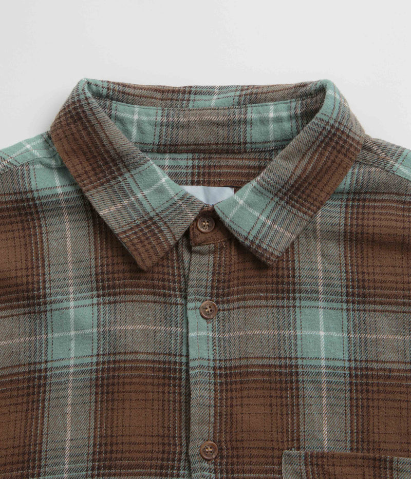 Butter Goods Appliance Plaid Shirt in Brown and Teal