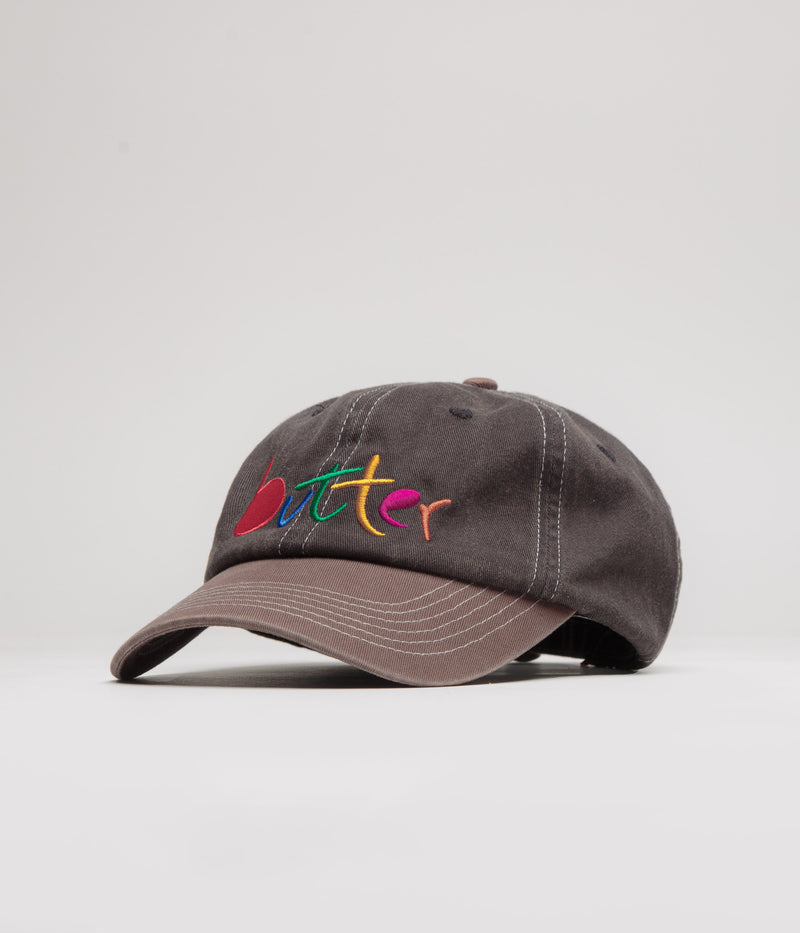 Butter Goods Art Cap in Charcoal and Redwood