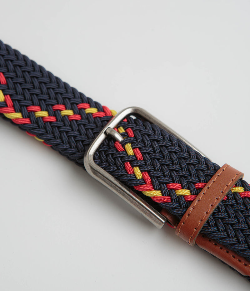 Butter Goods Braided Belt in Navy