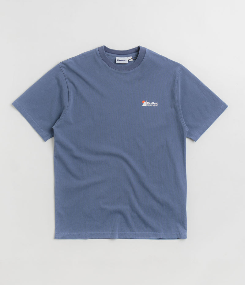 Butter Goods Distressed Pigment Dye T-Shirt in Moon Blue