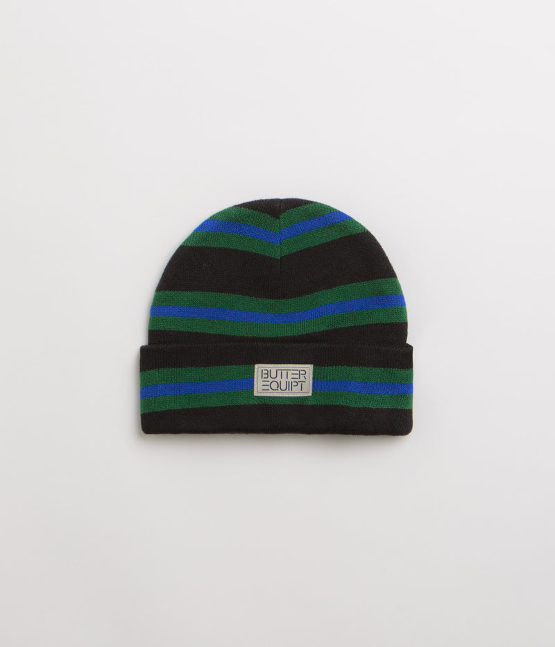 Butter Goods Equipt Beanie in Black and Green
