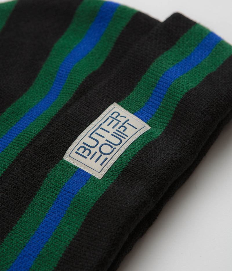 Butter Goods Equipt Beanie in Black and Green
