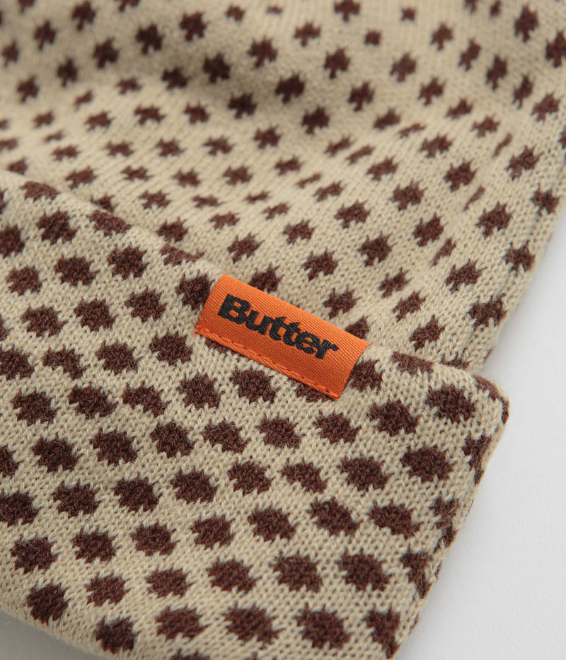 Butter Goods Halftone Cuff Beanie in Brown