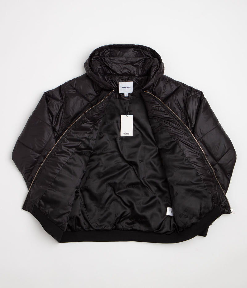 Butter Goods Hooded Work Jacket in Black