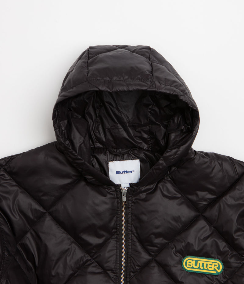 Butter Goods Hooded Work Jacket in Black