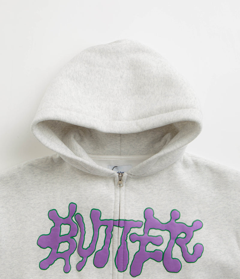 Butter Goods Ink Zip-Thru Hoodie in Ash
