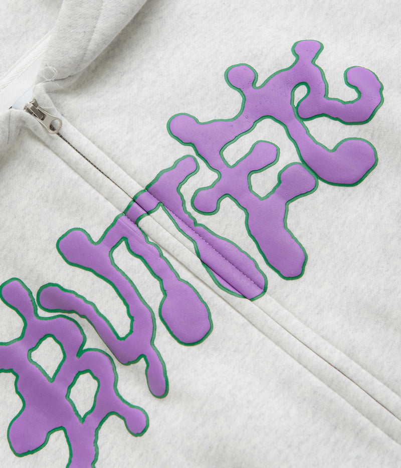 Butter Goods Ink Zip-Thru Hoodie in Ash