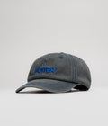 Butter Goods Rounded Logo Cap in Washed Black and Blue