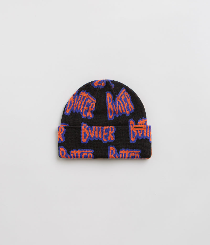 Butter Goods Sketch Cuff Beanie in Black