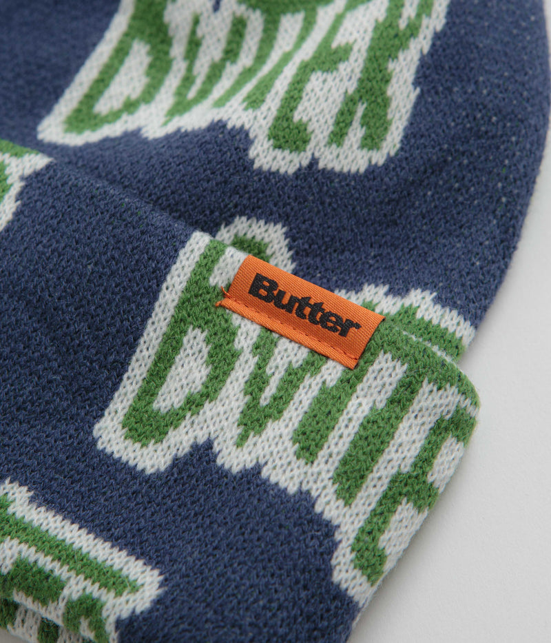 Butter Goods Sketch Cuff Beanie in Navy