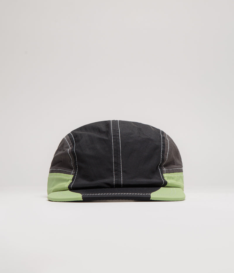 Butter Goods Stream 4 Panel Cap in Black and Pistachio