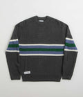 Butter Goods Stripe Knitted Sweatshirt in Charcoal