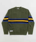 Butter Goods Stripe Knitted Sweatshirt in Ivy