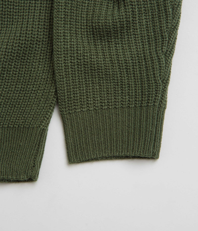 Butter Goods Stripe Knitted Sweatshirt in Ivy