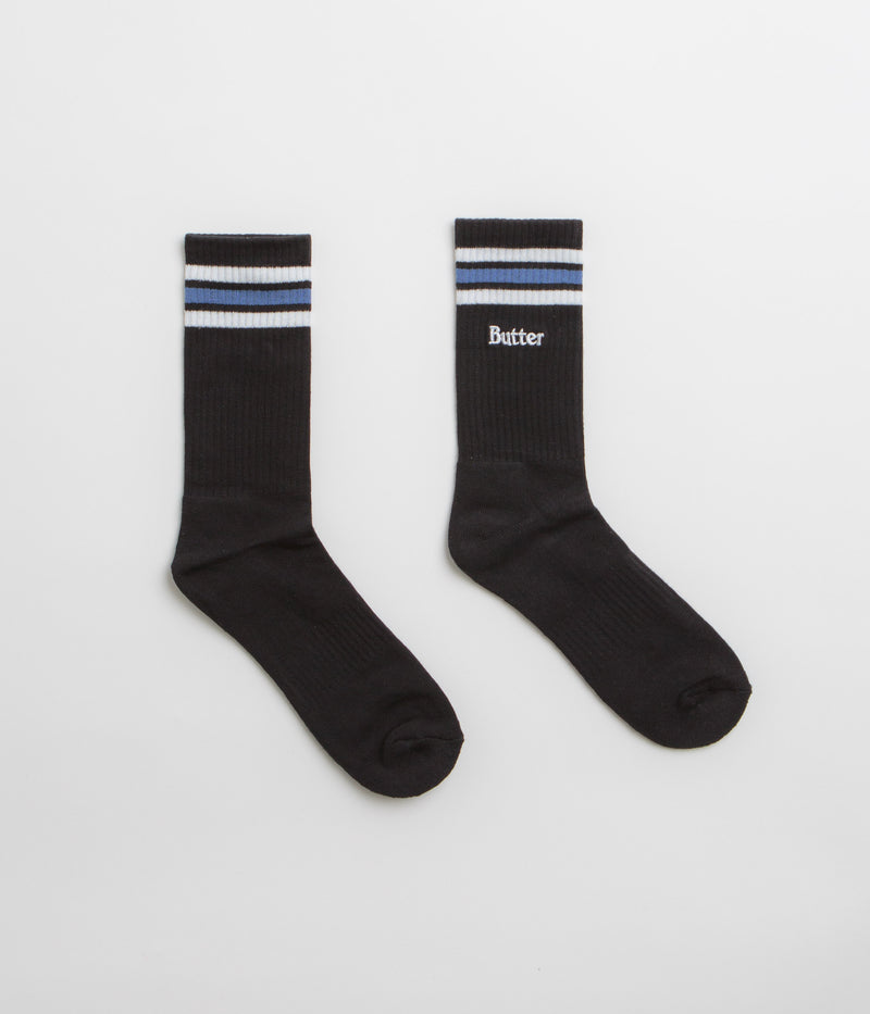 Butter Goods Stripe Socks in Black