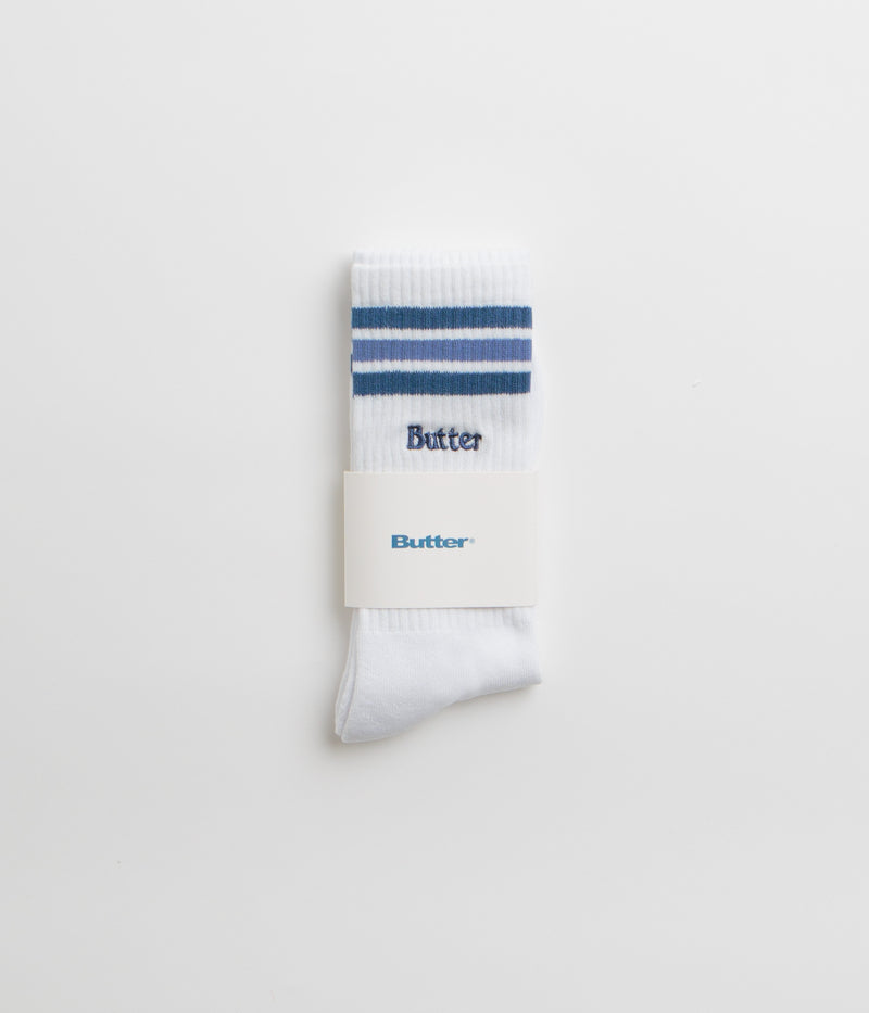 Butter Goods Stripe Socks in White