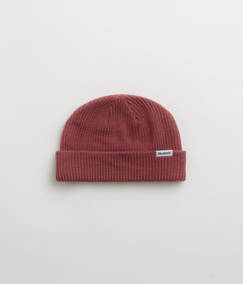 Butter Goods Wharfie Beanie in Dusty Rose