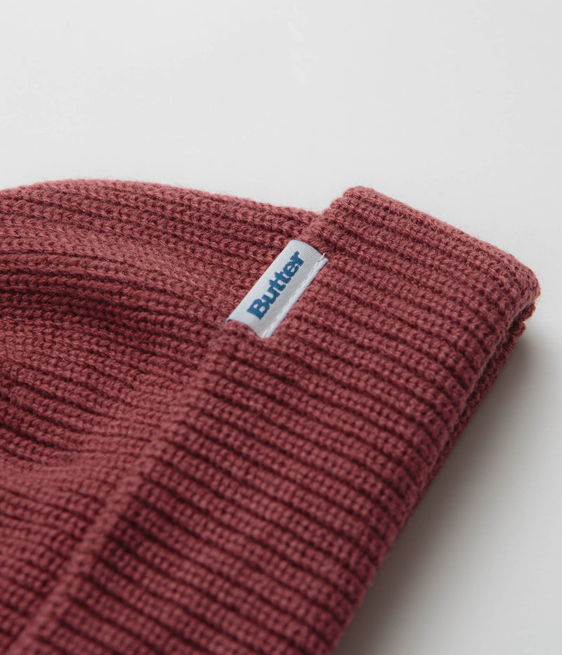 Butter Goods Wharfie Beanie in Dusty Rose