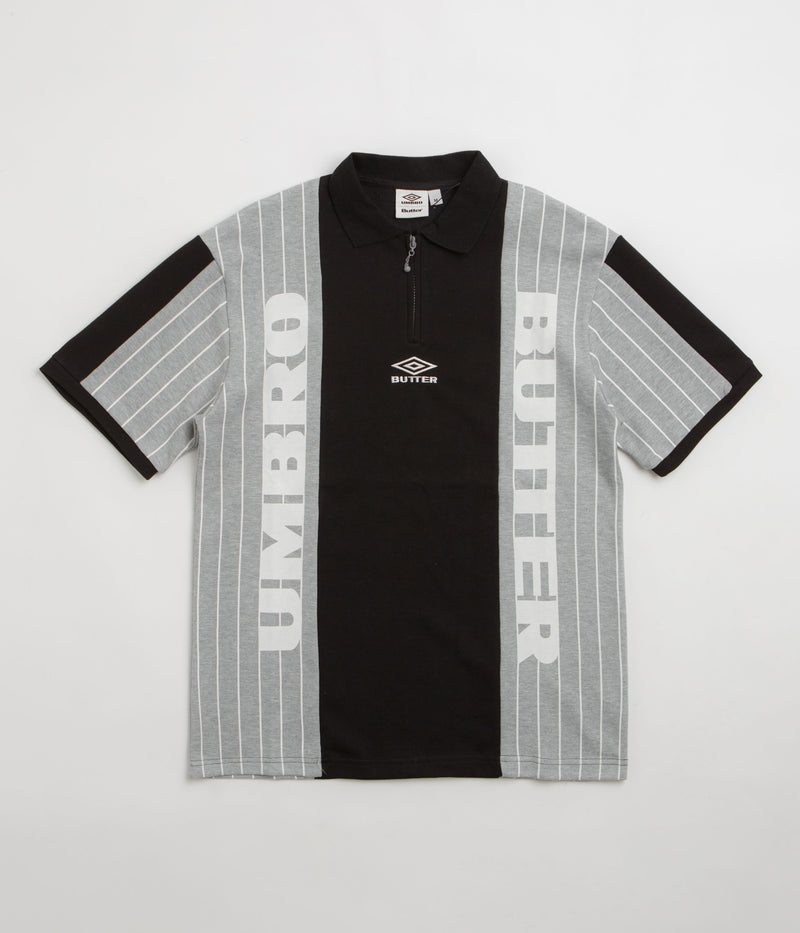 Butter Goods x Umbro Athletica Polo Shirt in Black
