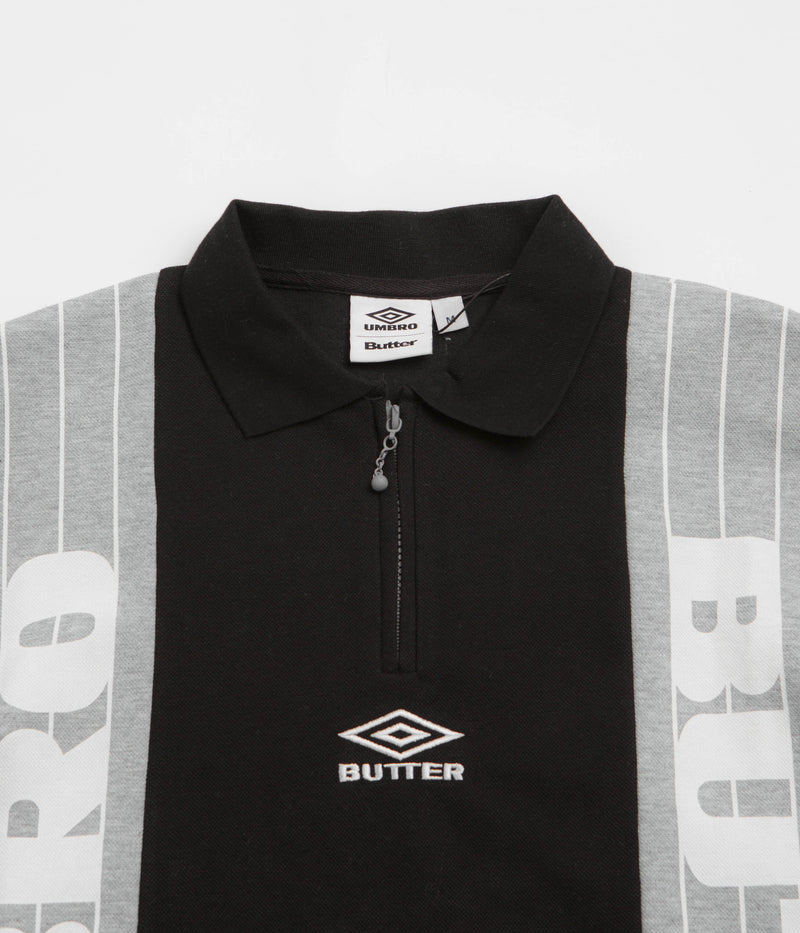 Butter Goods x Umbro Athletica Polo Shirt in Black