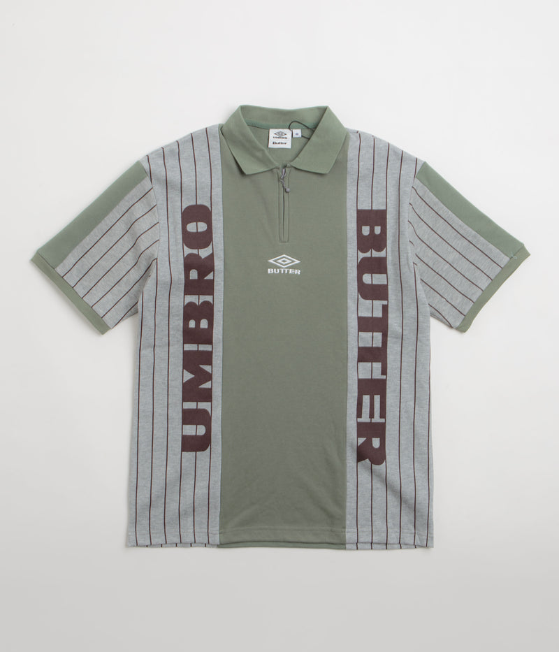 Butter Goods x Umbro Athletica Polo Shirt in Sage