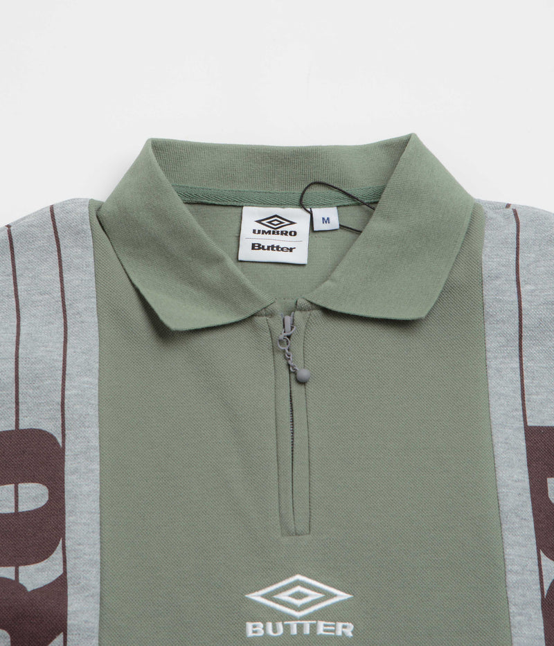 Butter Goods x Umbro Athletica Polo Shirt in Sage