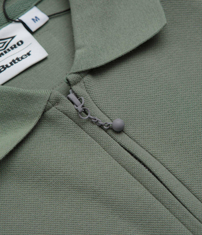 Butter Goods x Umbro Athletica Polo Shirt in Sage