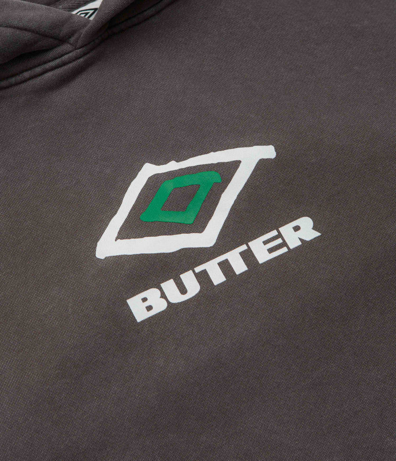 Butter Goods x Umbro Ball Hoodie in Washed Black