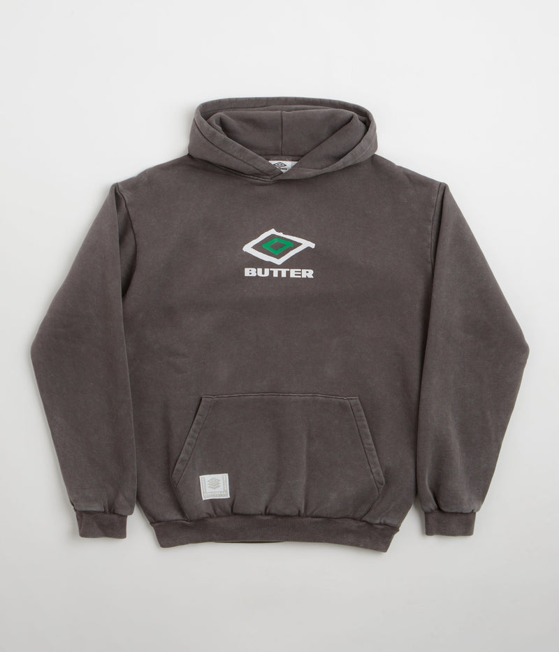 Butter Goods x Umbro Ball Hoodie in Washed Black