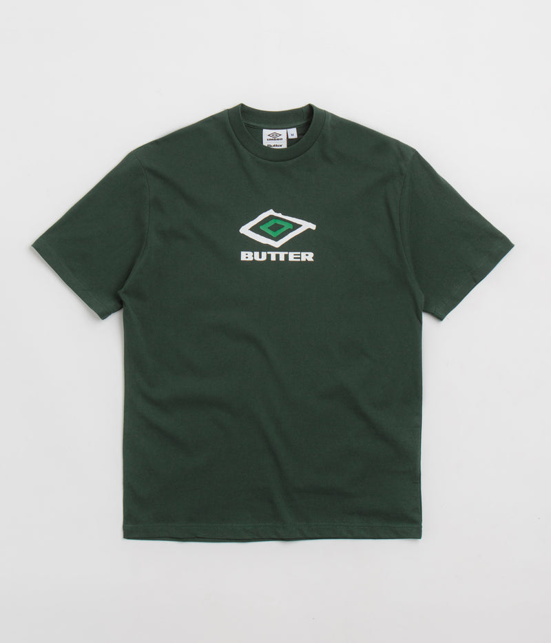 Butter Goods x Umbro Ball T-Shirt in Dark Forest