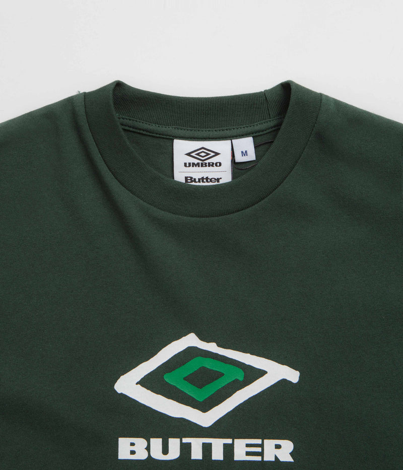 Butter Goods x Umbro Ball T-Shirt in Dark Forest