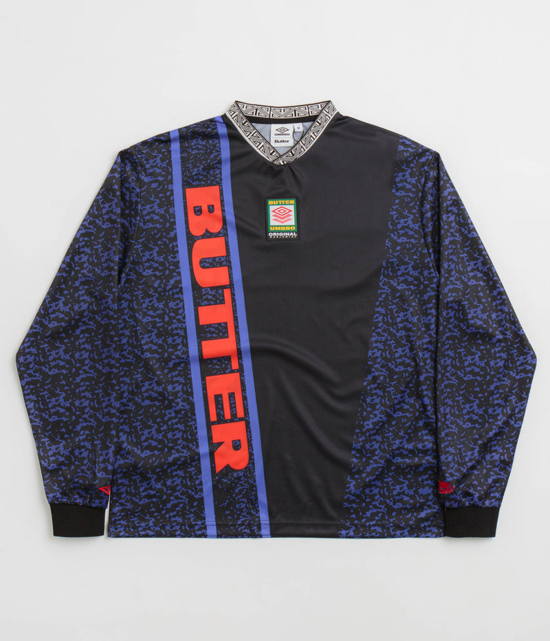 Butter Goods x Umbro Goalie Jersey in Black and Blue
