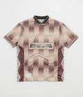 Butter Goods x Umbro Optical Jersey in Brown and Taupe