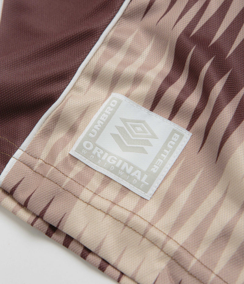Butter Goods x Umbro Optical Jersey in Brown and Taupe
