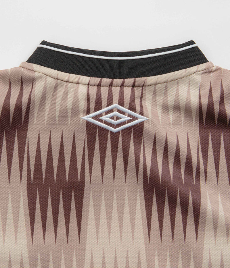 Butter Goods x Umbro Optical Jersey in Brown and Taupe