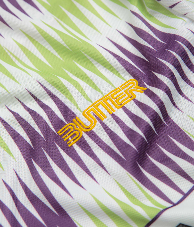 Butter Goods x Umbro Optical Jersey in Grape and Volt
