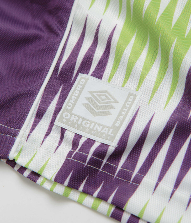 Butter Goods x Umbro Optical Jersey in Grape and Volt