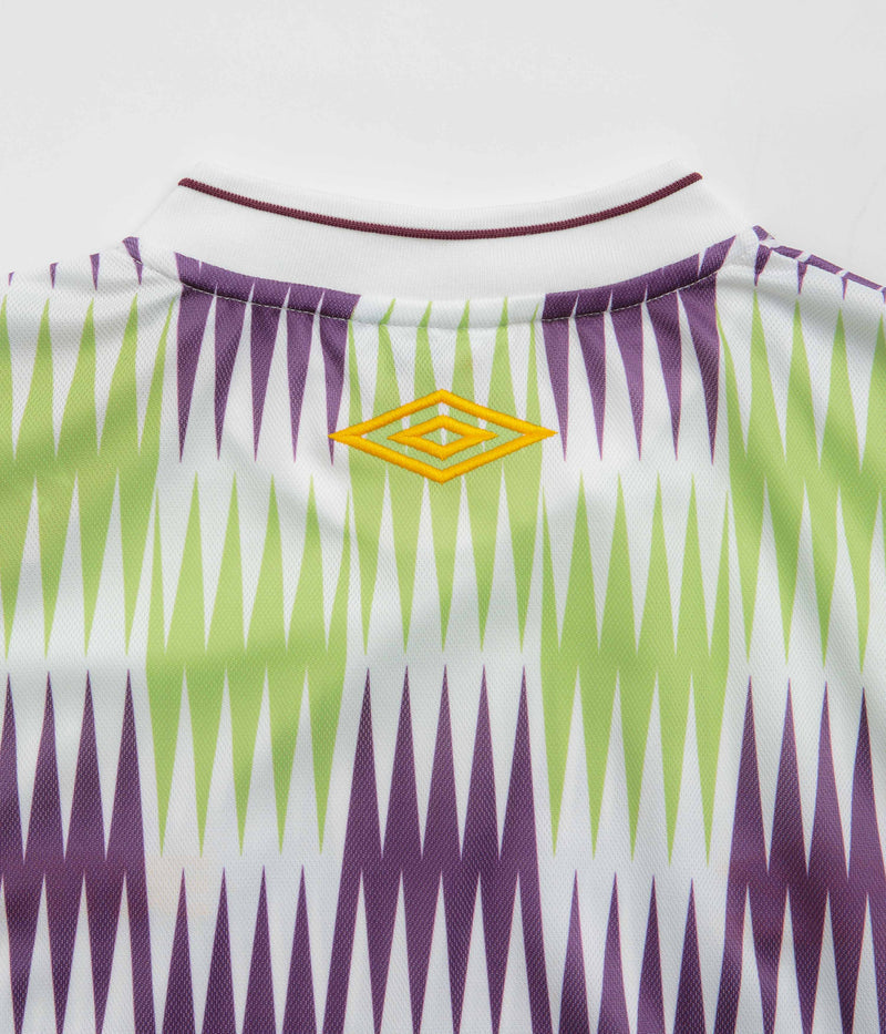 Butter Goods x Umbro Optical Jersey in Grape and Volt