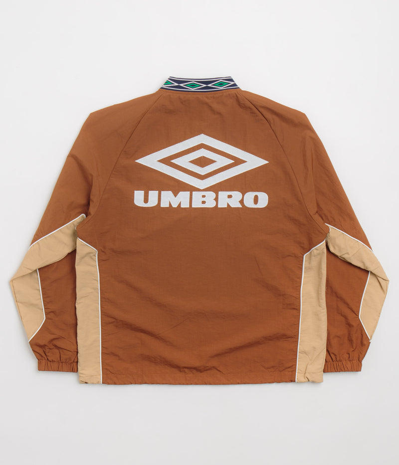 Butter Goods x Umbro Training Sweatshirt in Chocolate and Tan