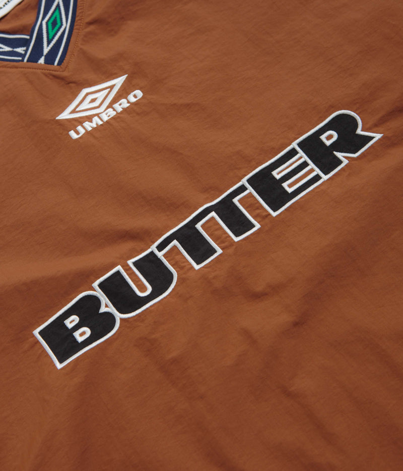 Butter Goods x Umbro Training Sweatshirt in Chocolate and Tan