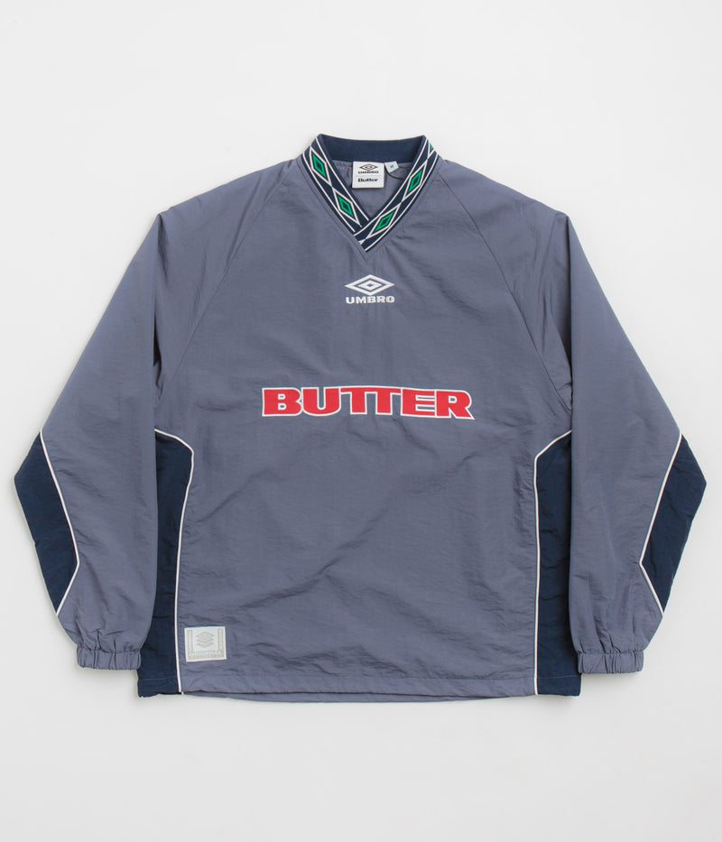 Butter Goods x Umbro Training Sweatshirt in Slate and Navy